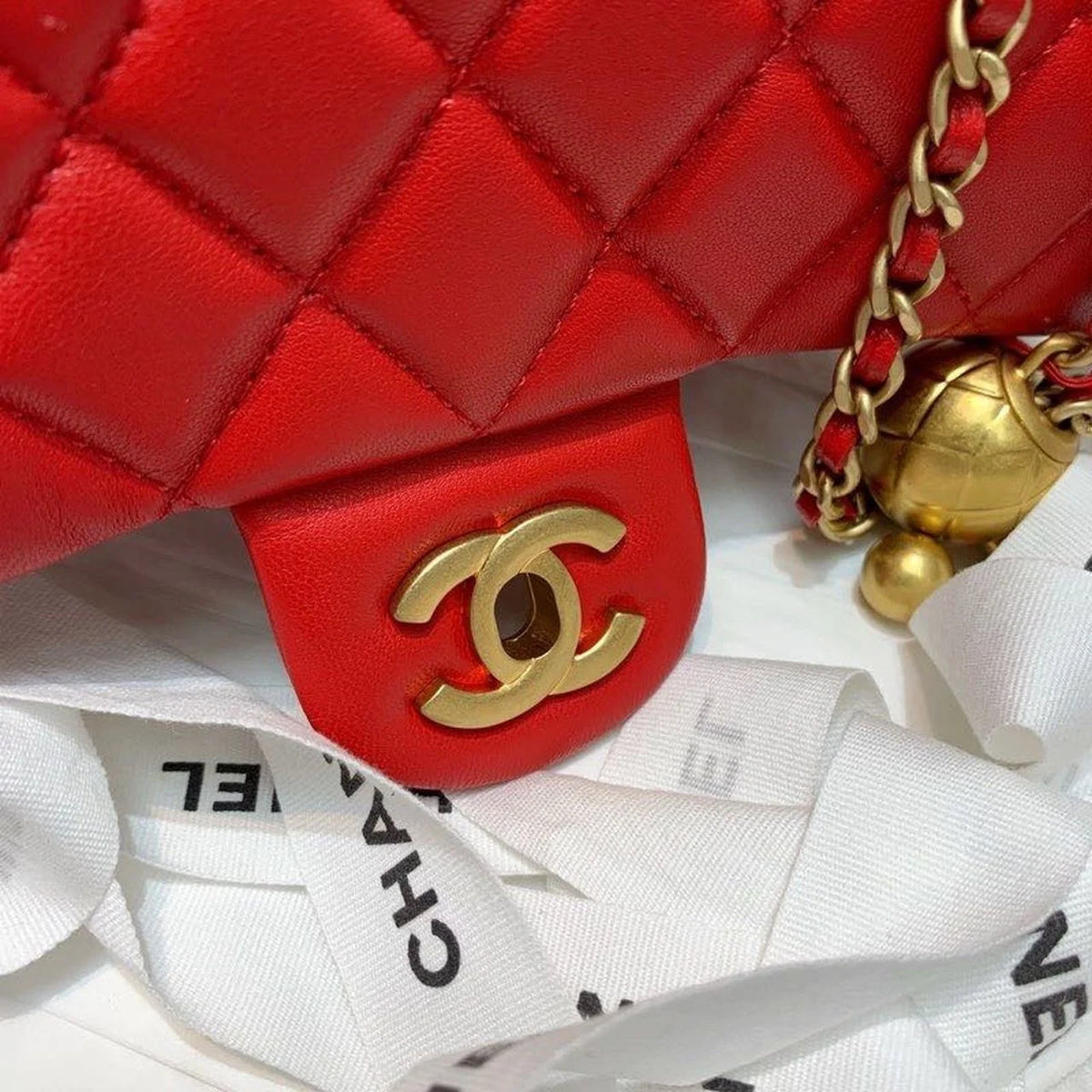 Red Flap Bag Q6623