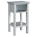 26 Inches Wooden Accent Table with Open Shelf and USB Docks T2576