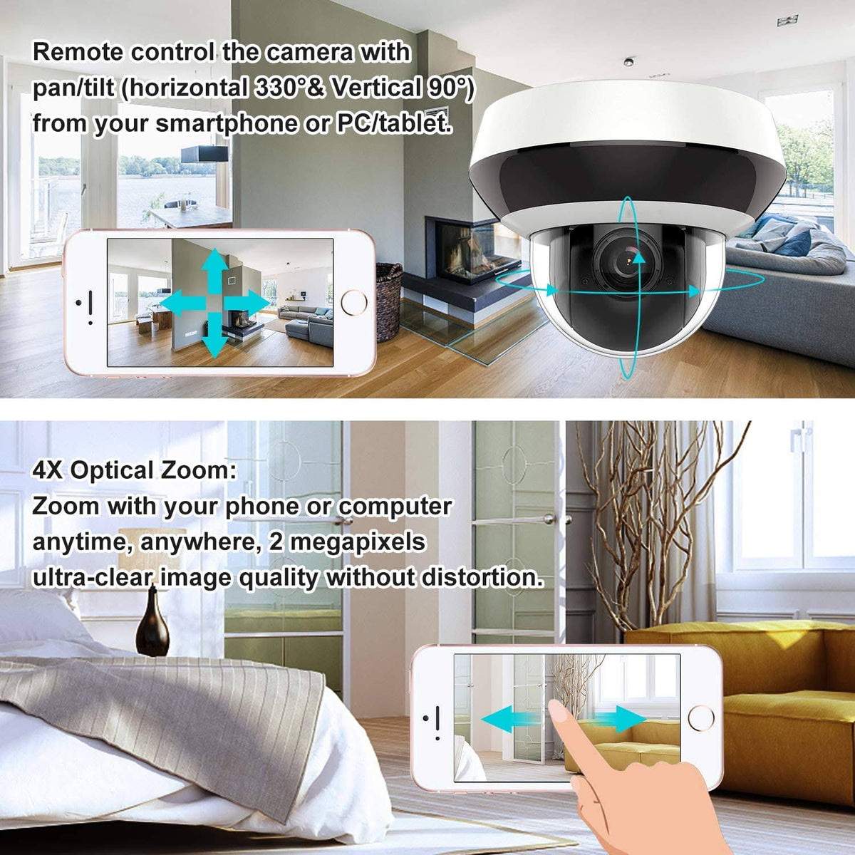4.0MP PoE IP PTZ Dome Camera U11472