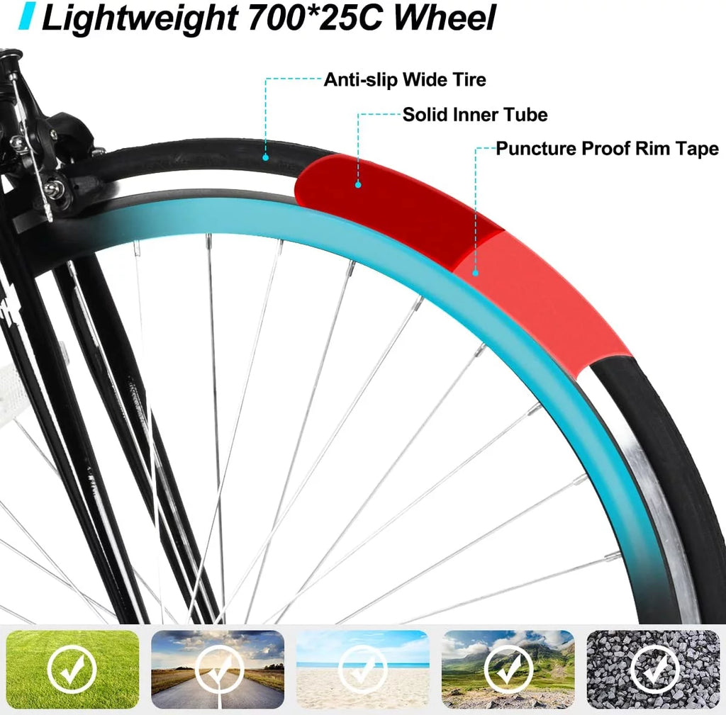 Single Speed Fixed Gear Bike with 700C Wheels O820