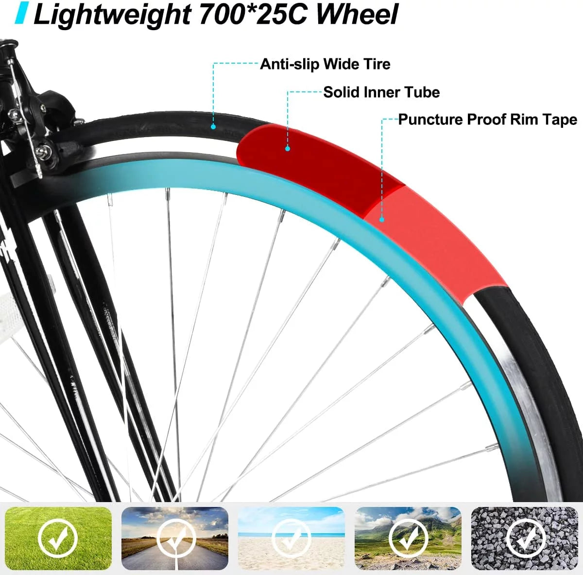 Single Speed Fixed Gear Bike with 700C Wheels O820