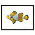 Yellow Clown Tropical Fish Painting Wall Decor U9768