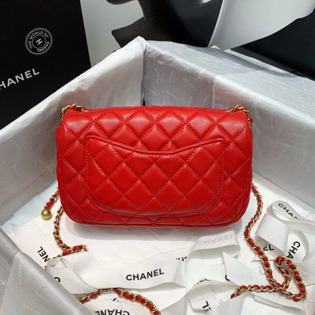 Red Flap Bag Q6623