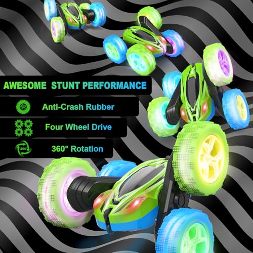 Remote Control Car 2.4GHz 4WD Double Sided 360° Rotating Monster Truck Y176