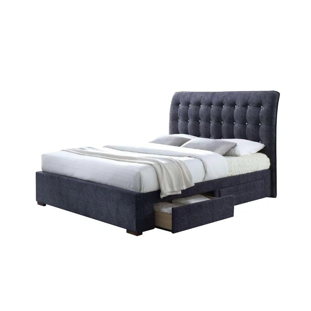 Dark Gray King 6pcs Bedroom Set W3062