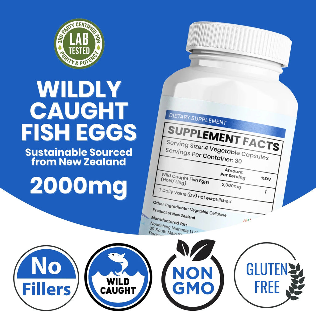 Wild Caught Fish Eggs Omega 3-6-9 120 Capsules T9749