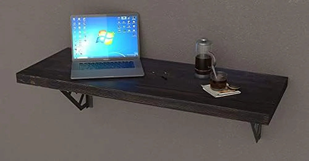 Wall Mounted Desk Table 24X14 Rustic Burn S830