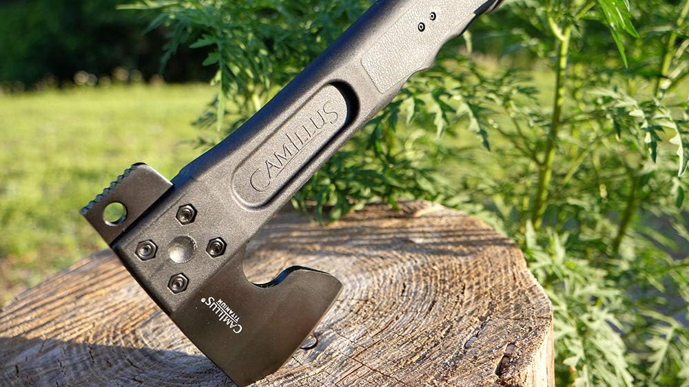 Black Hatchet with Folding Saw & Sheath Y77536
