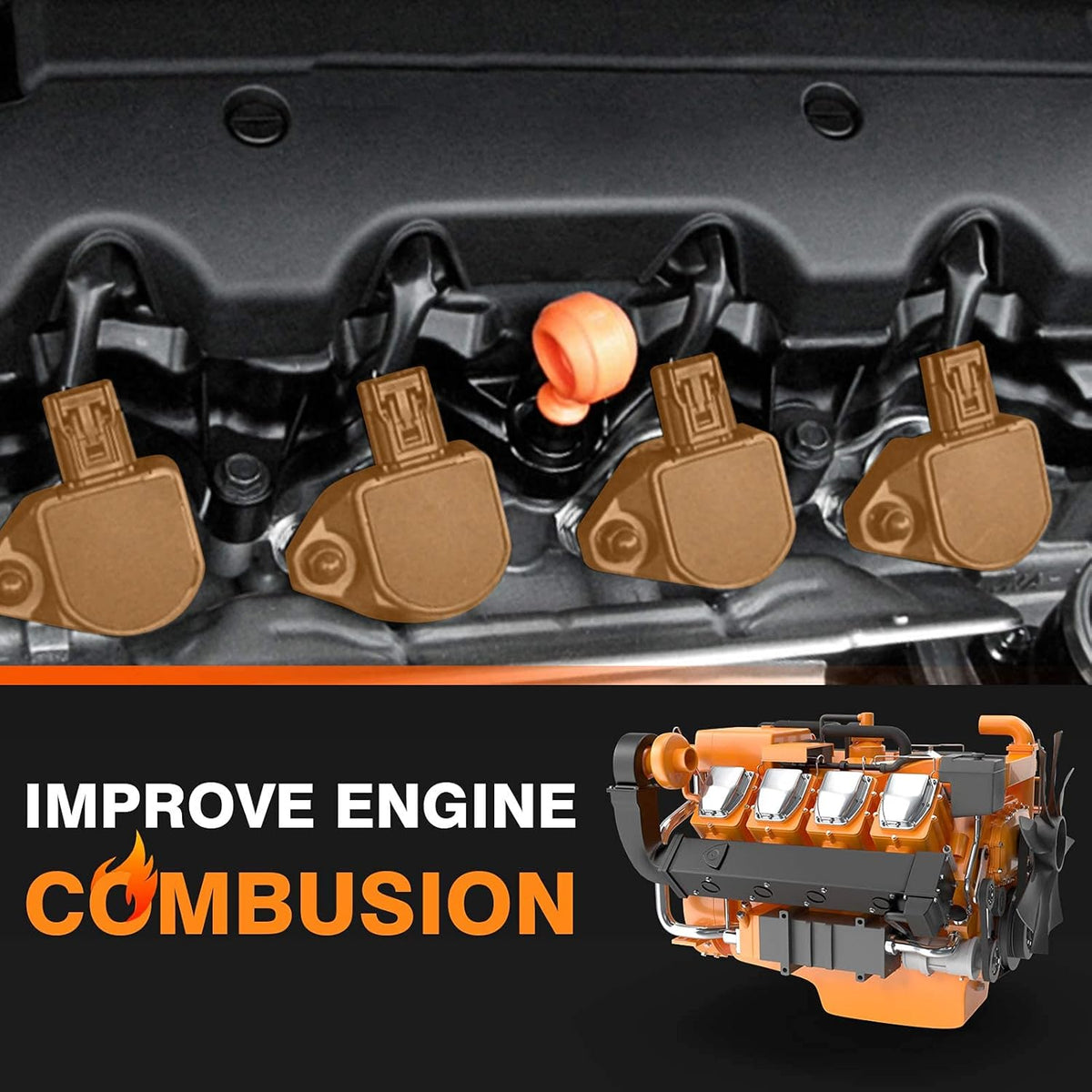 Ignition Coil Pack Compatible with Mercedes-Benz W166 ML350 2014-2015 V6 3.5L 6-PC M7445