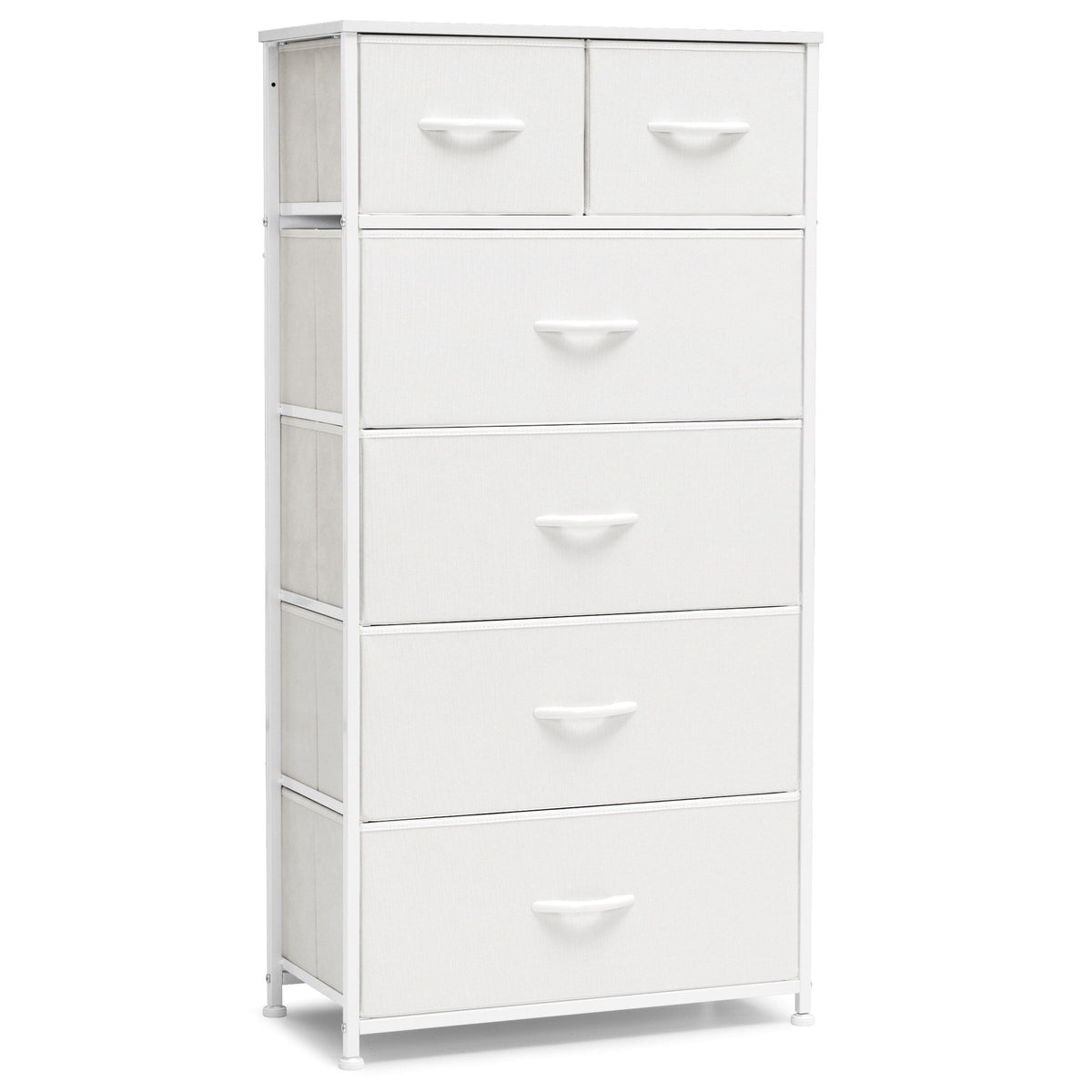 White 6 Drawer Wood Dresser X9020