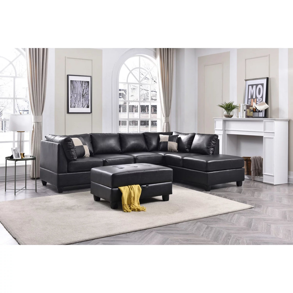 Black Sectional Q2543