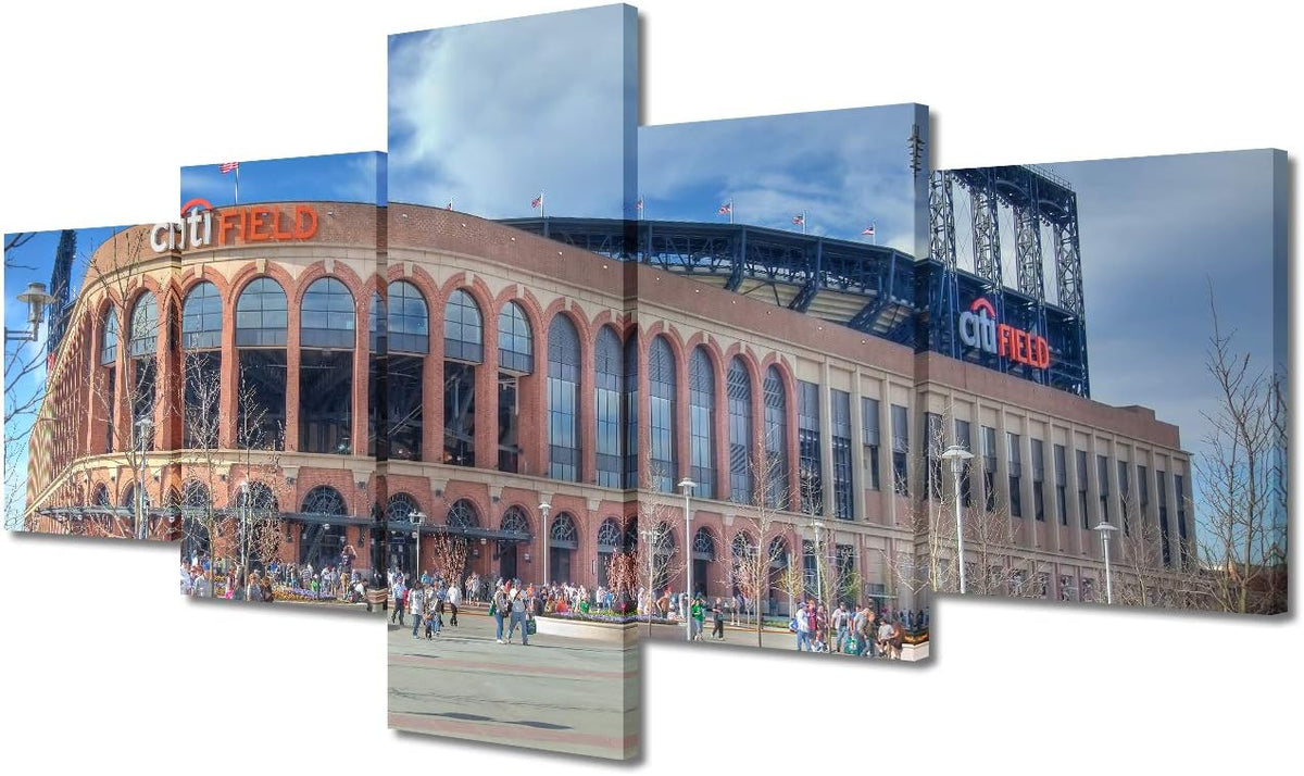 5 Pieces Canvas Art Wall Decor Baseball Stadium Pictures Paintings Posters Prints Stretched Ready to Hang - 50" Wx24 H Pack of 2 C57998