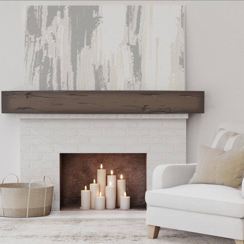Pecky Cypress Faux Wood Fireplace Mantel G20804