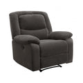 Gray Fabric Push-Button Power Recliner F502234