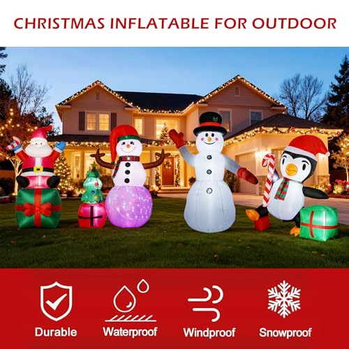 Scary Clown Mask & Inflatable Snowman Decor M722216