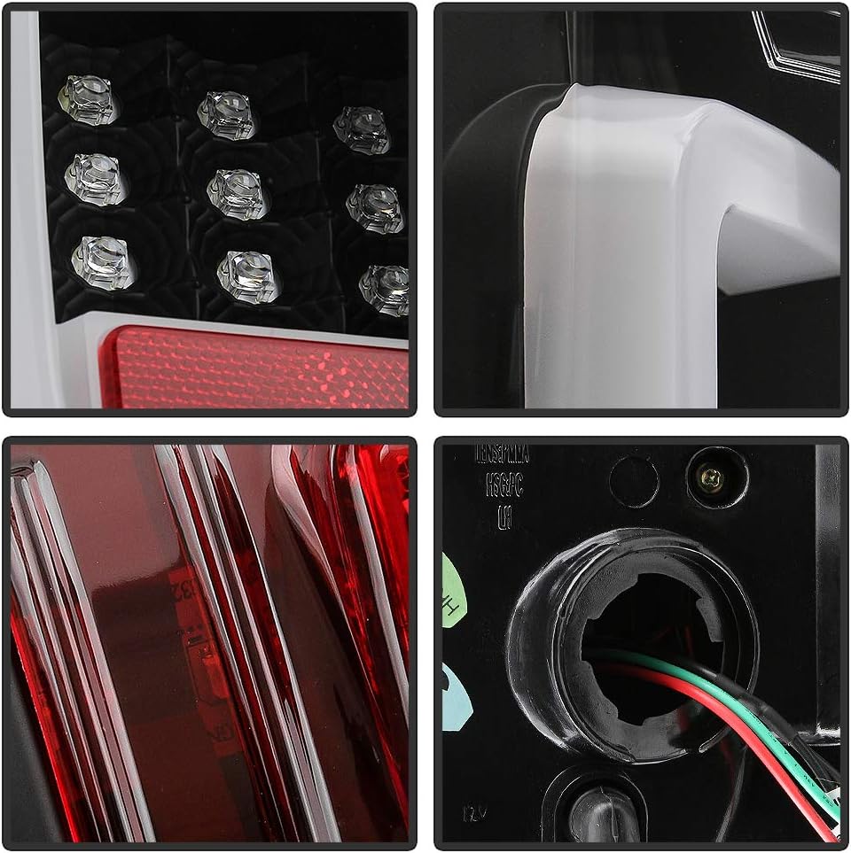 Black Edition LED Tube Tail Lights Brake Lamps Assembly Left+Right C71147
