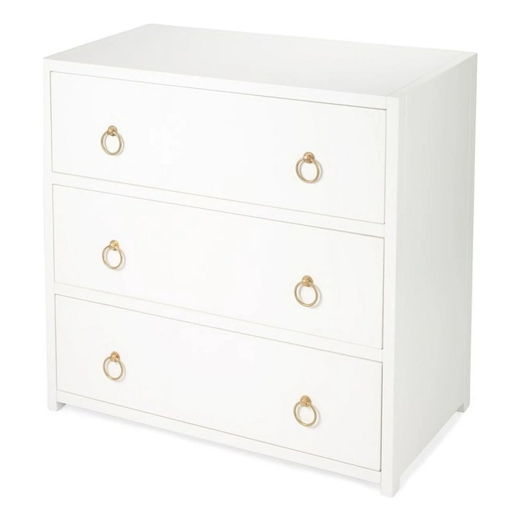 White 3 Drawer Chest L13905