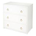 White 3 Drawer Chest L13905