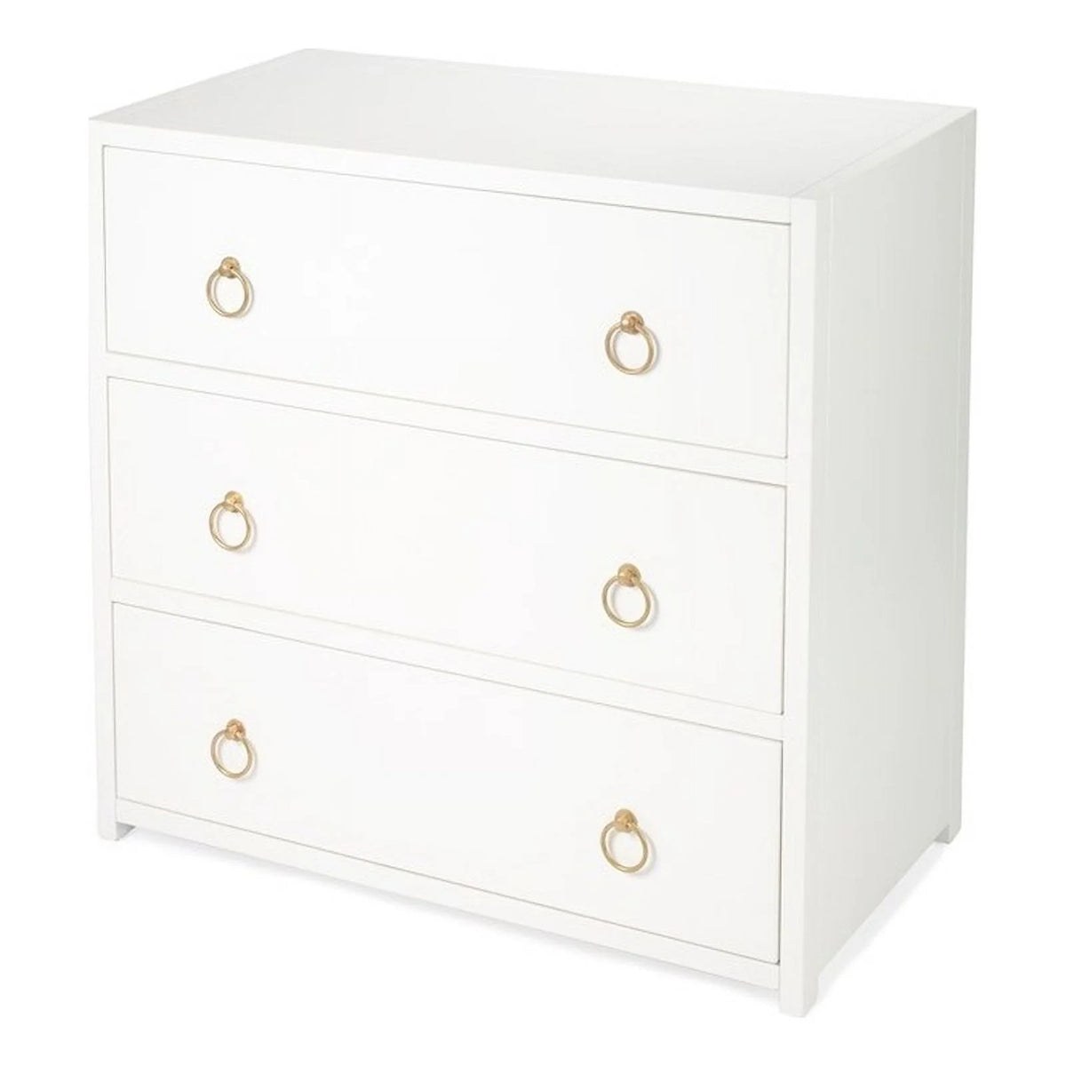 White 3 Drawer Chest L13905