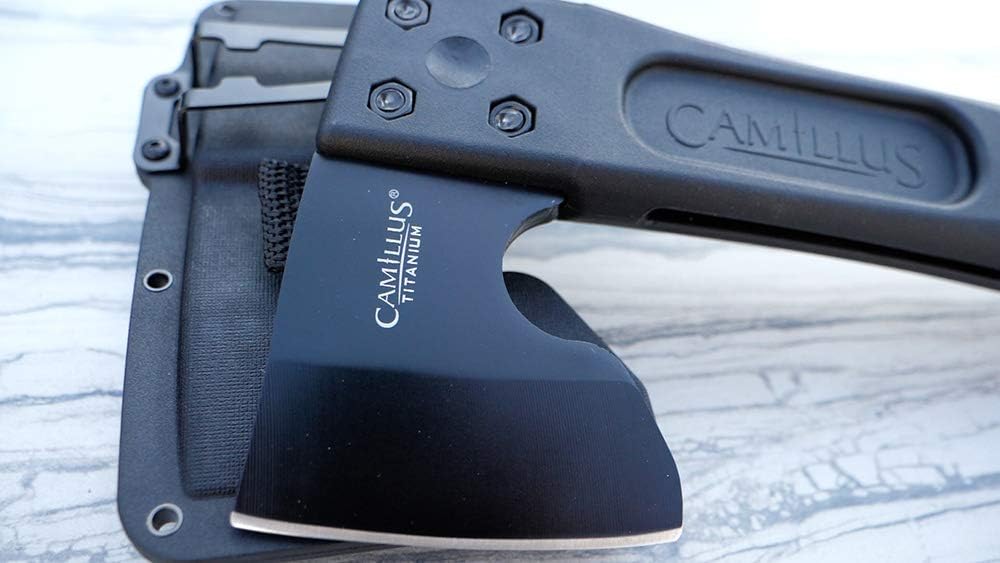 Black Hatchet with Folding Saw & Sheath Y77536