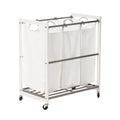 White 3 Bag Laundry Cart M292