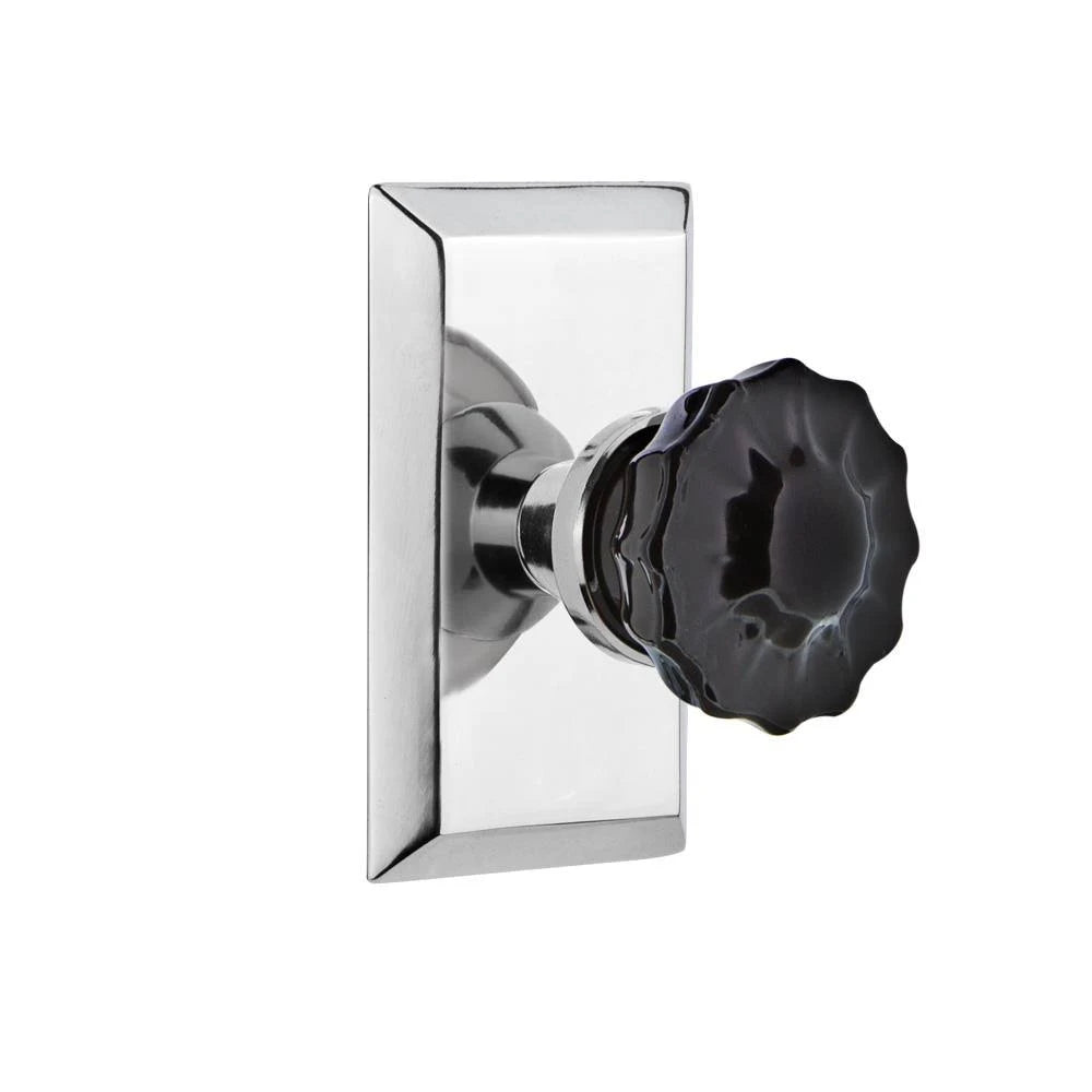 Bright Chrome Crystal Glass Door Knob A396