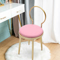 Pink Padded Vanity Chair with Back V2074