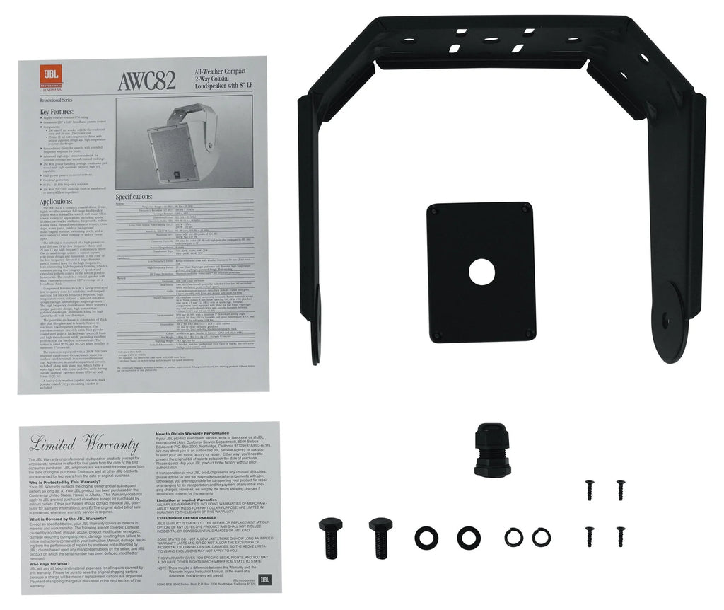 8" Black Indoor/Outdoor Surface Mount Commercial Speakers I100