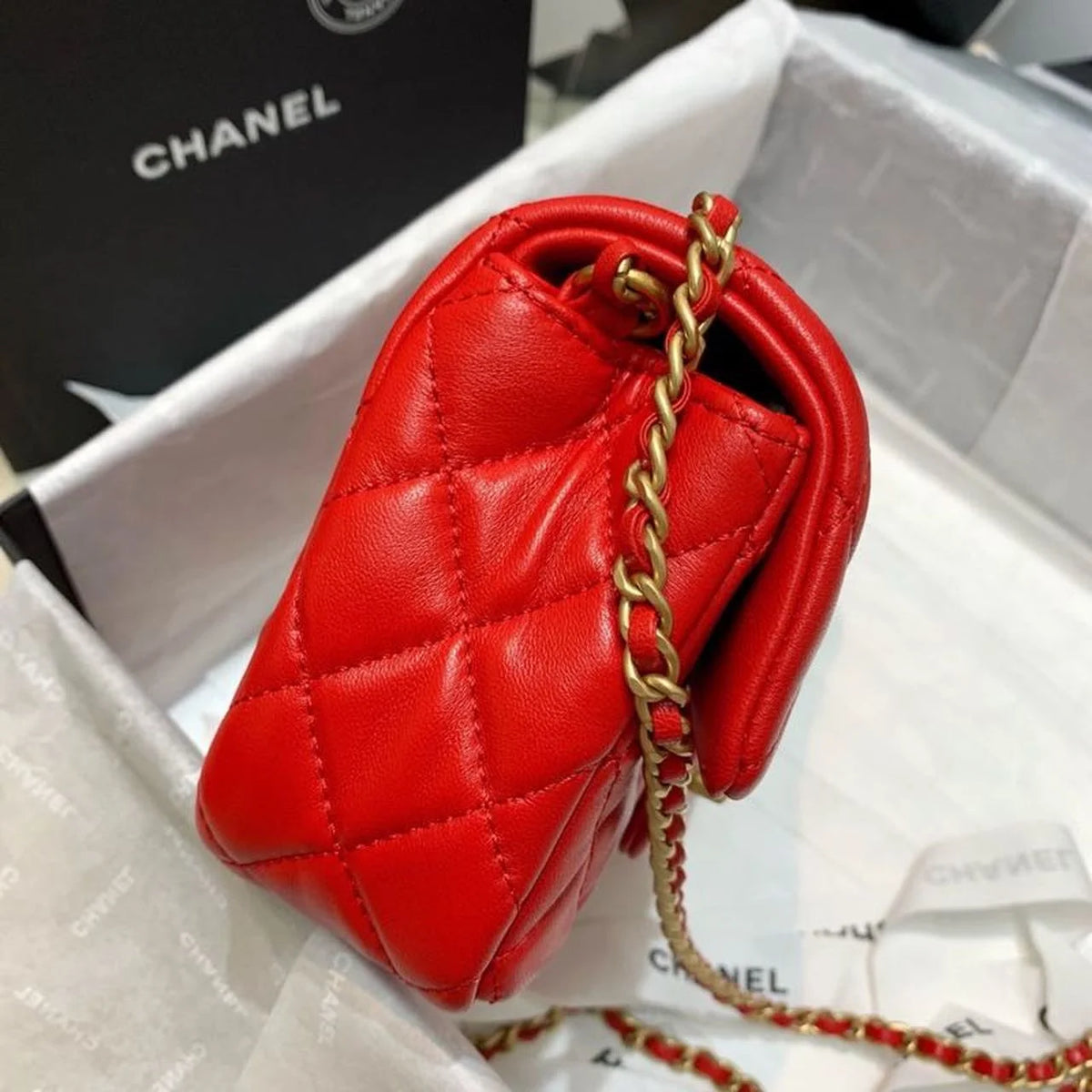 Red Flap Bag Q6623
