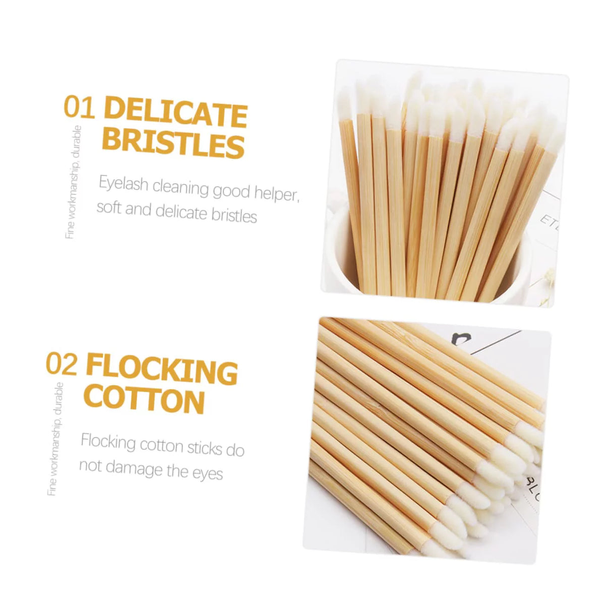 400 Pcs Wooden Lip Brush Makeup Applicator T693