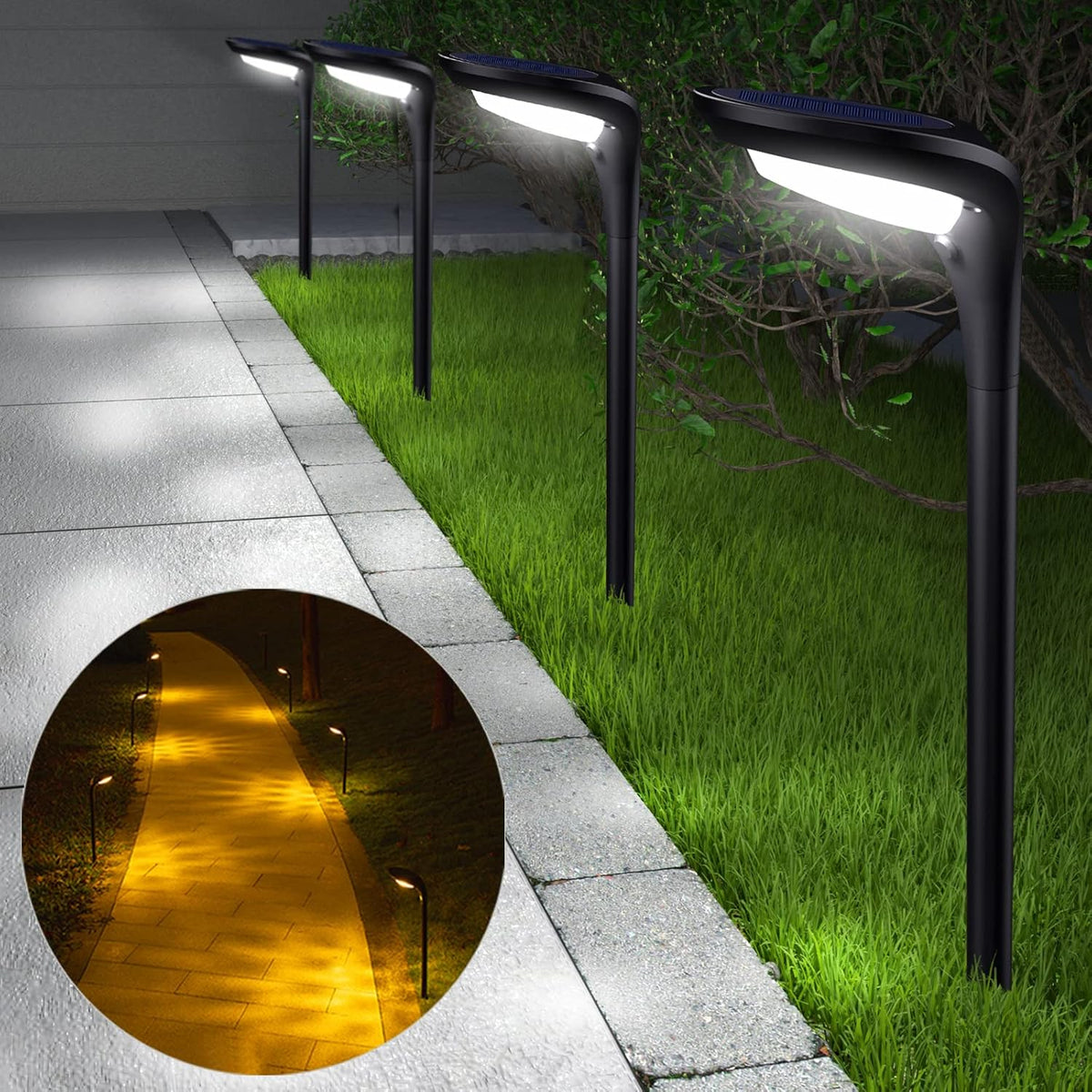 4 Pack Solar Pathway Lights W651