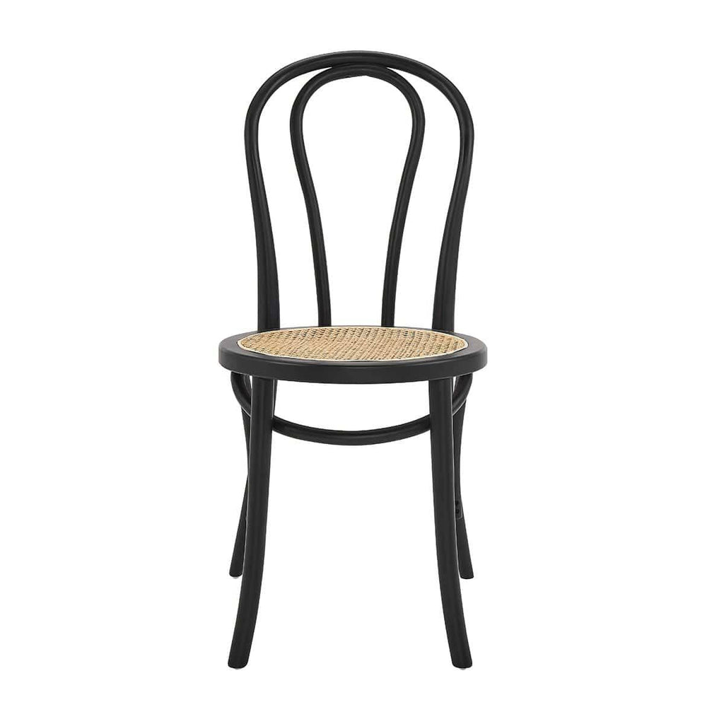 Matte Black / Natural Side Chair Set of 2 X982