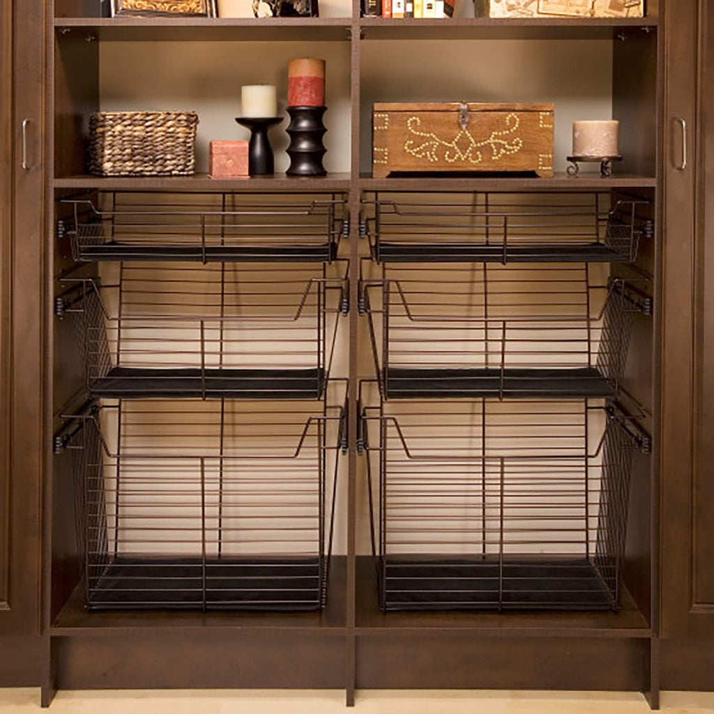 Bronze Wire Pullout Storage Basket for Cabinet F8575