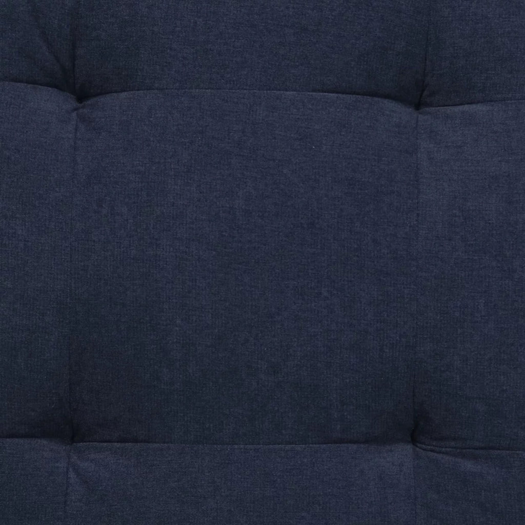 Navy Blue And Cream Fabric Armless Accent Chair C13888