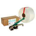 3/4" x 1640' Woven Cord Strapping Kit with Tensioner and Wheeled Cart B841