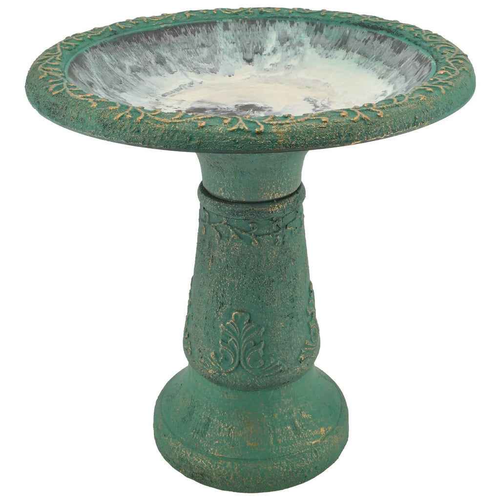 Green Fiberclay Birdbath V924
