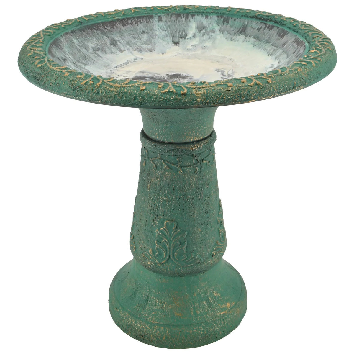 Green Fiberclay Birdbath V924