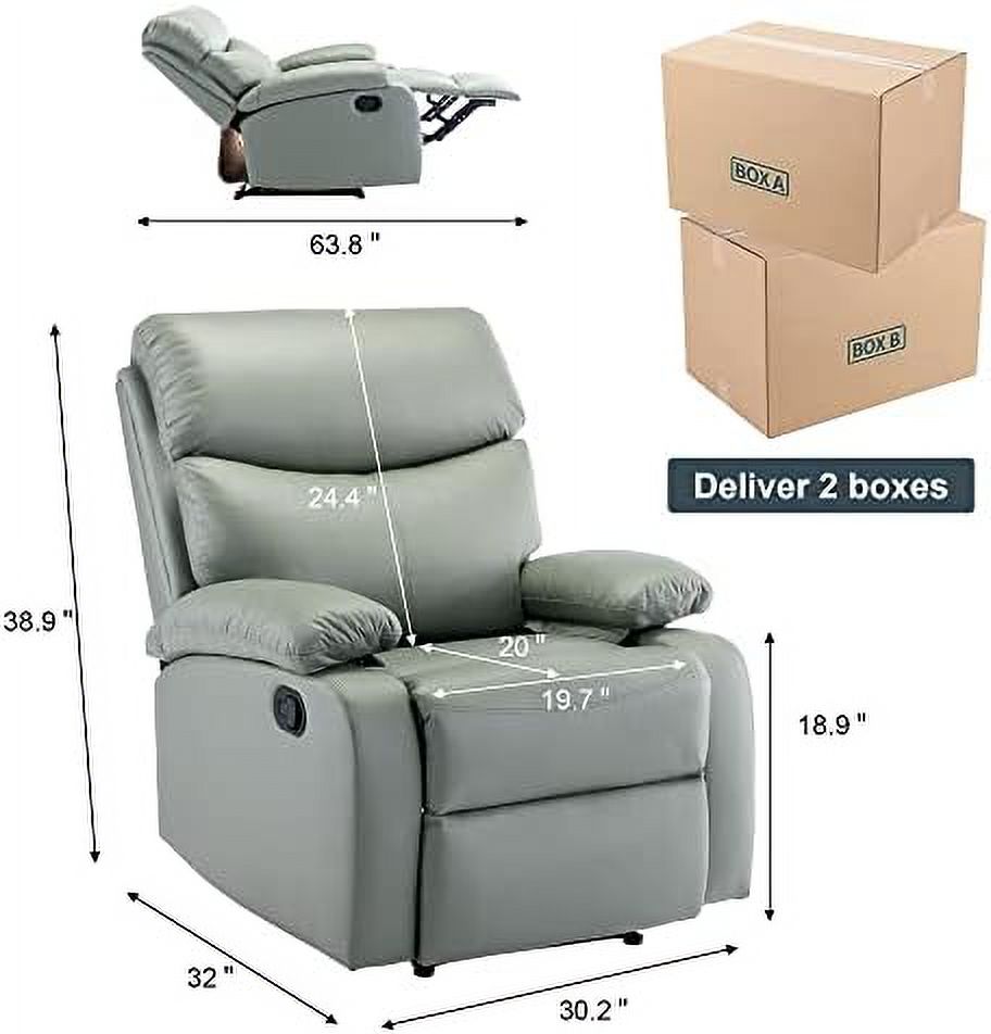 Cerulean Blue Manual Recliner Single Sofa X669641