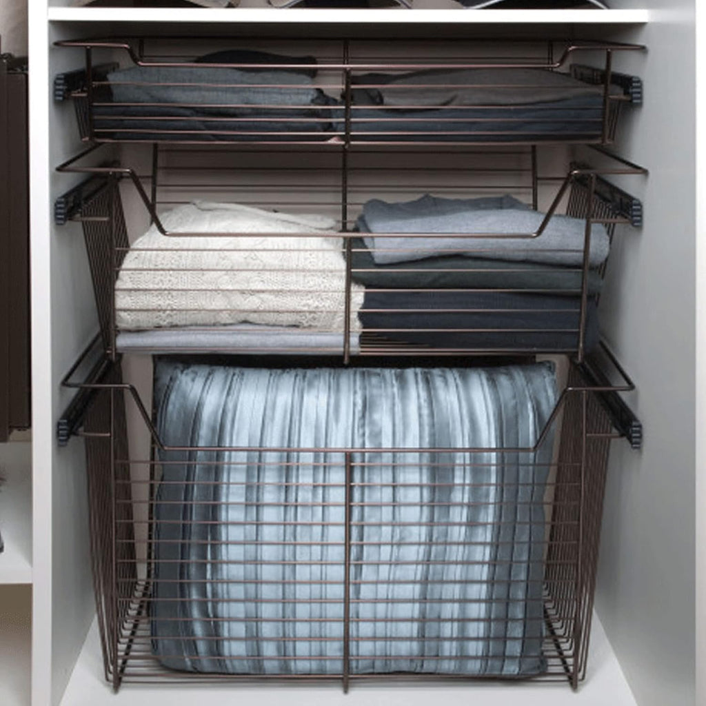 Bronze Wire Pullout Storage Basket for Cabinet F8575