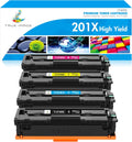 4-Pack Toner Cartridge for HP 201A 201X CF400X CF400A Color Pro MFP M277dw M252dw M277c6 CF401X CF402X CF403X M252 M277 Printer (Black Cyan Yellow Magenta) S259