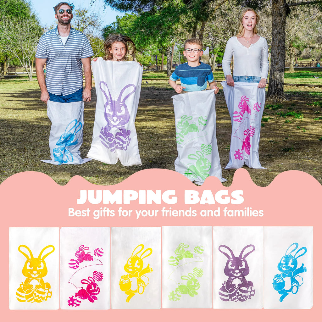 36Pcs 6 Player Easter Potato Sack Race Bags for Kids U817