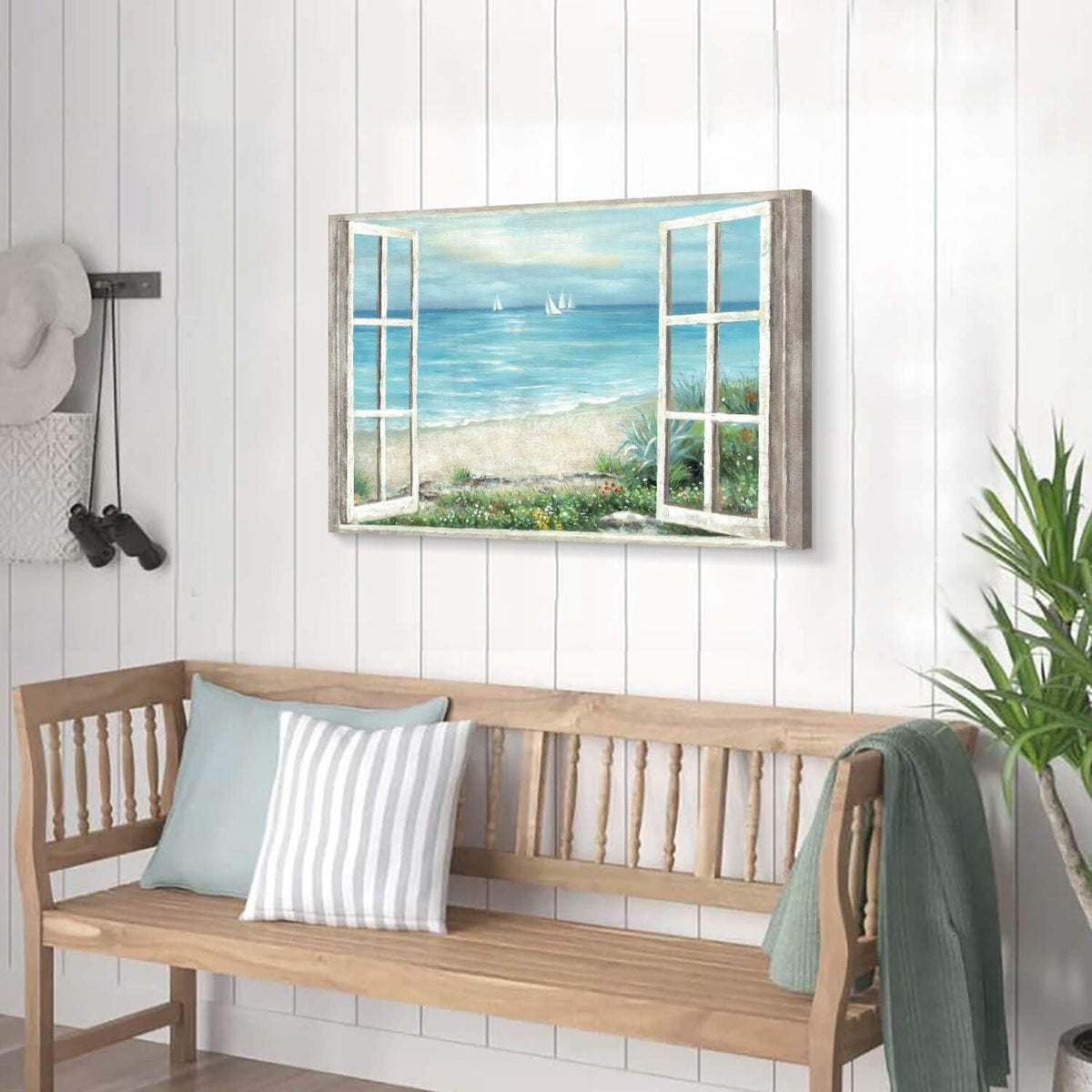 Abstract Sea View Wall Art Canvas Painting 36''W x 24''H X435