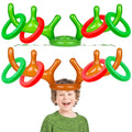 2 Pack Inflatable Reindeer Antler Ring Toss Game with 8 Rings, 2 Antlers J752