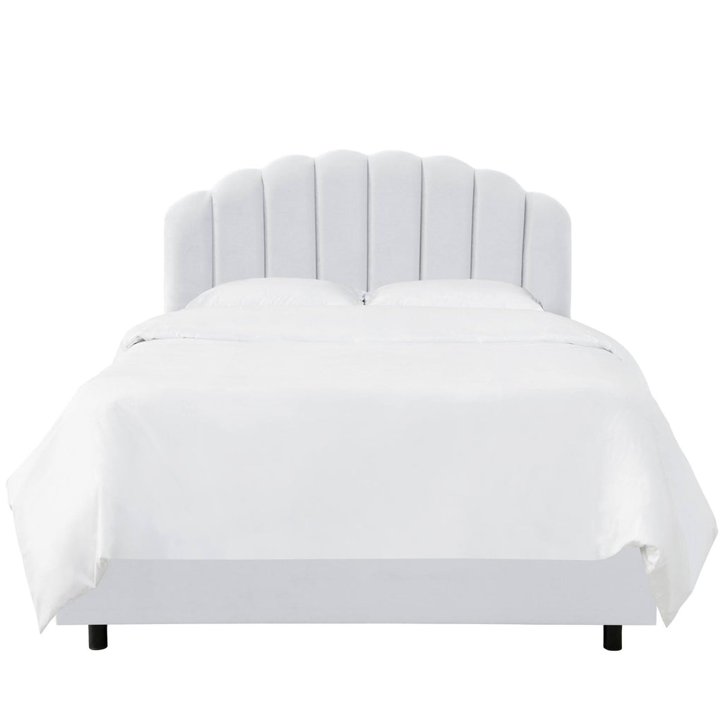 White Shell Velvet Bed J390