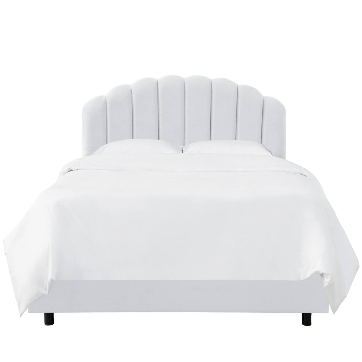 White Shell Velvet Bed J390