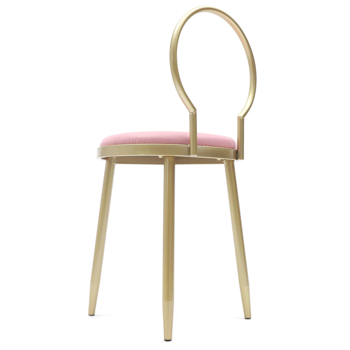 Pink Padded Vanity Chair with Back V2074