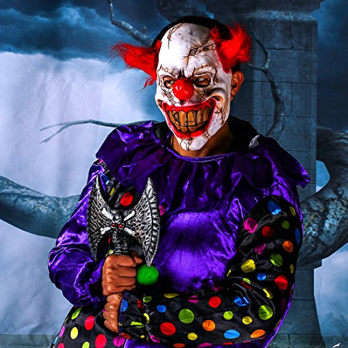 Scary Clown Mask & Inflatable Snowman Decor M722216