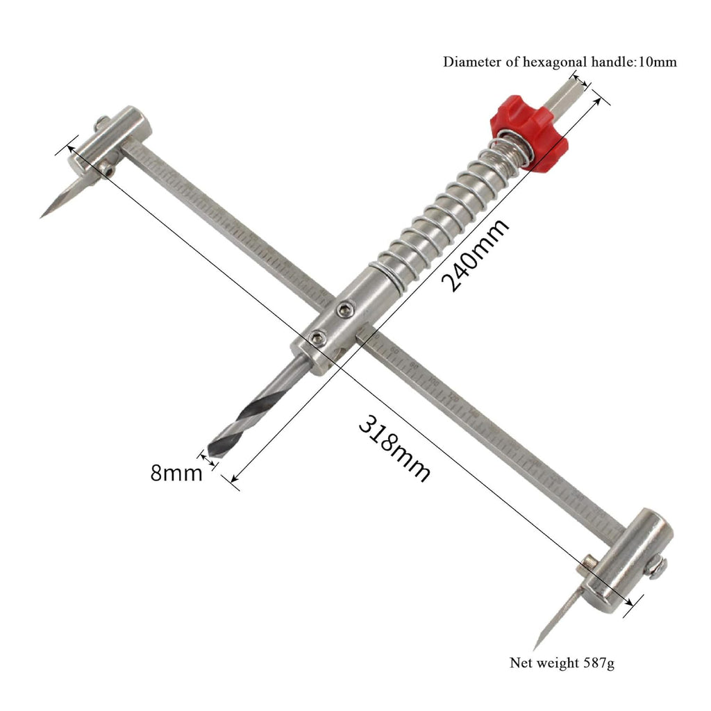 Adjustable Hole Saw Cutter Kit with ABS Dust Cover I78661