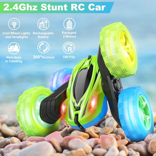 Remote Control Car 2.4GHz 4WD Double Sided 360° Rotating Monster Truck Y176