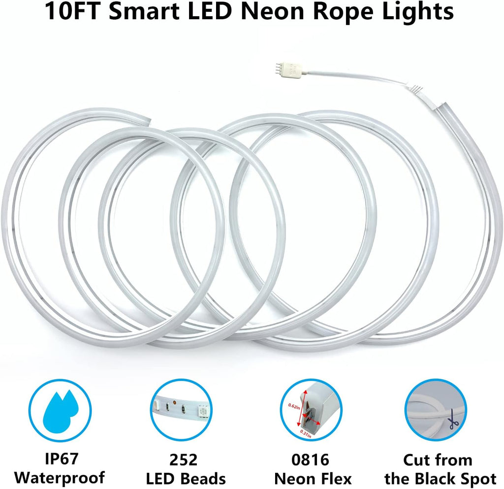 10FT 252 LEDs RGBIC Smart Strip Lights Pack of 2 B9706